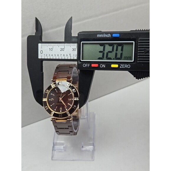 Anne Klein 10 9416 Women Ceramic Bracelet Crystal Bezel Quartz Watch New Battery - Picture 4 of 9